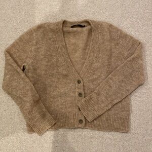 Jenni Kayne Camel Cropped Cardigan, sz XS
